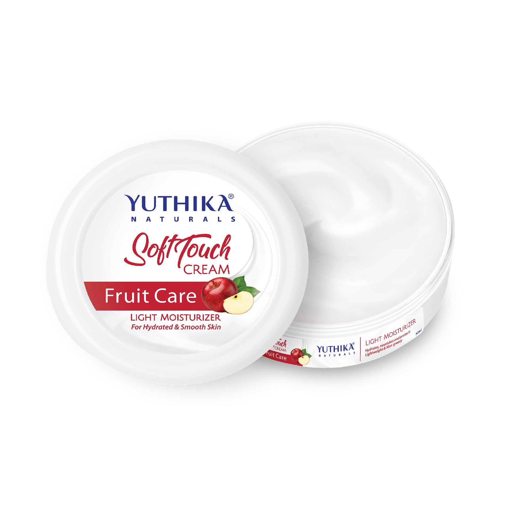 Yuthika Fruit Care Light Moisturizer Cream for All Skin Types 500ml, Non Sticky, Instant Hydration, Deep Nourishment