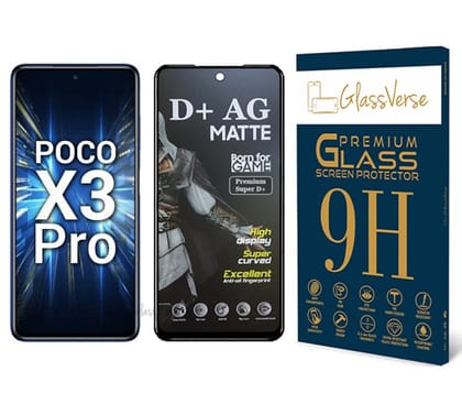 GlassVerse D+ Matte Tempered Glass With 18H Hardness For Poco X3 Pro Smartphone(Pack Of 1) With Free Installation Kit Full Screen Coverage If Received Damaged-6.67 Inch GlassVerse D+ Matte Tempered Glass With 18H Hardness For Poco X3 Pro Smartphone(Pack GlassVerse D+ Matte Tempered Glass With 18H Hardness For Poco X3 Pro Smartphone(Pack Of 1) With Free Installation Kit Full Screen Coverage If Received Damaged-6.67 Inch GlassVerse D+ Matte Tempered Glass With 18H Hardness For Poco X3 Pro Smartphone(Pack