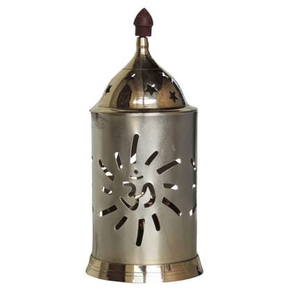 Brass Table Decor Oil Lamp, Deepak  - Handcrafted Brass Deepak for Worship, Height : 6.5 Inch (ZMAS541 C)