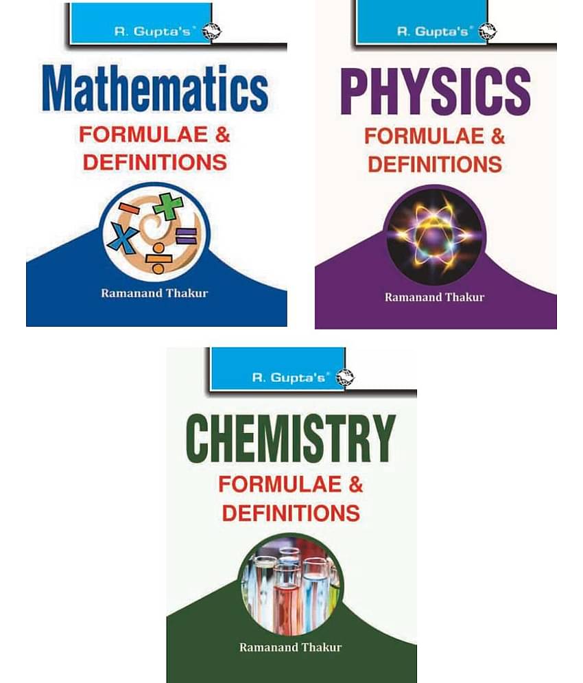 Physics, Chemistry and Mathematics Formulae & Definitions (Set of 3 Books)