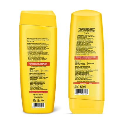 Nisha Shampoo and Conditioner Combo Pack 180ml, Egg Protein Shampoo Conditioner for Strong & Smooth Hair
