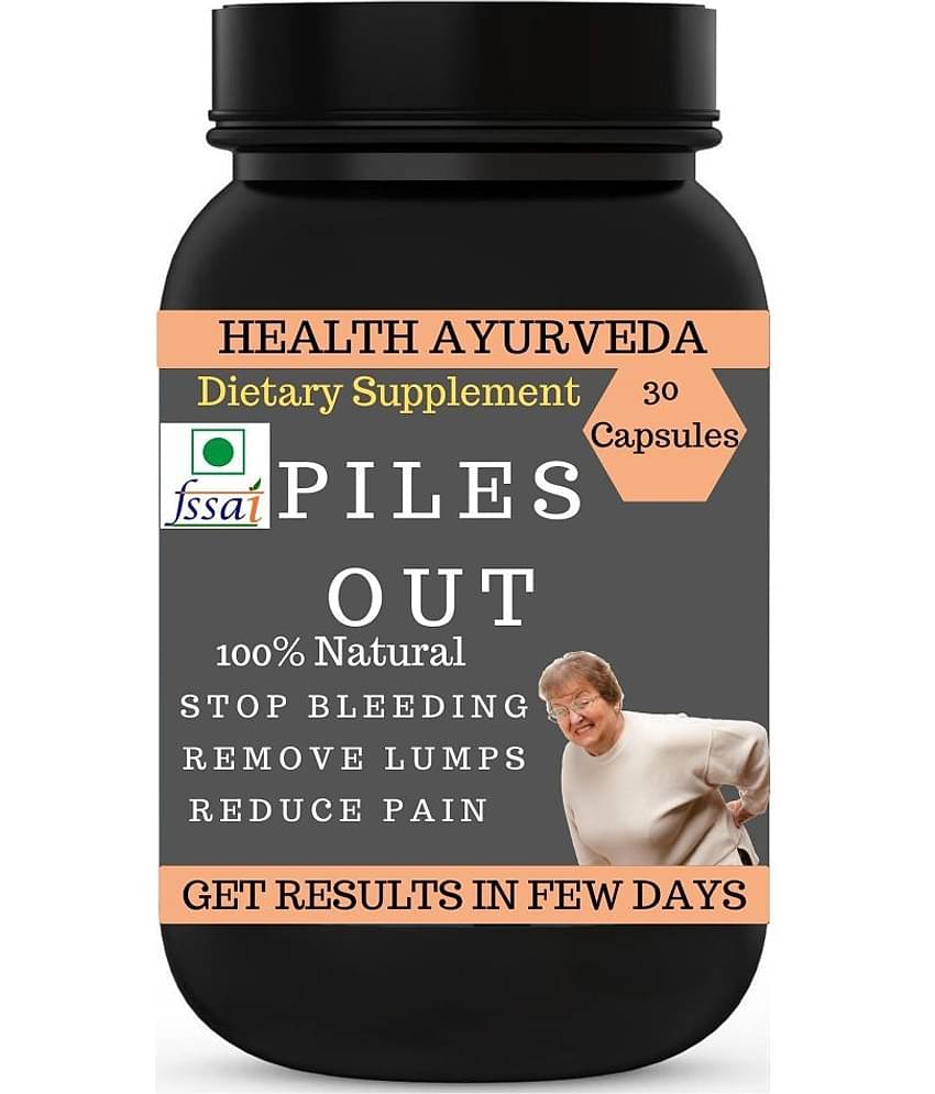 Health Ayurveda Piles Out | Ayurvedic Piles Cure Capsule 30 No.S Pack of 1