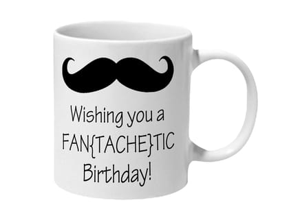 Multicolor Mooch Wishing You A Fan-Tache-Tic Birthday Ceramic Mug