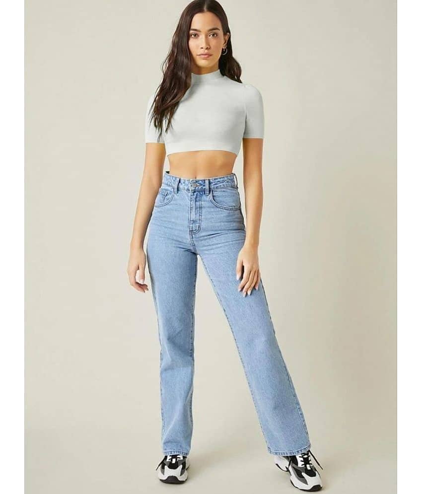 Dream Beauty Fashion Women's Polyester Crop Top ( White )