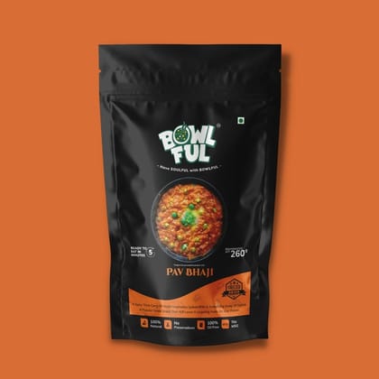 Bowlful Pav Bhaji - 55g Net, Spicy Mixed Vegetable Curry, Street Food Favorite