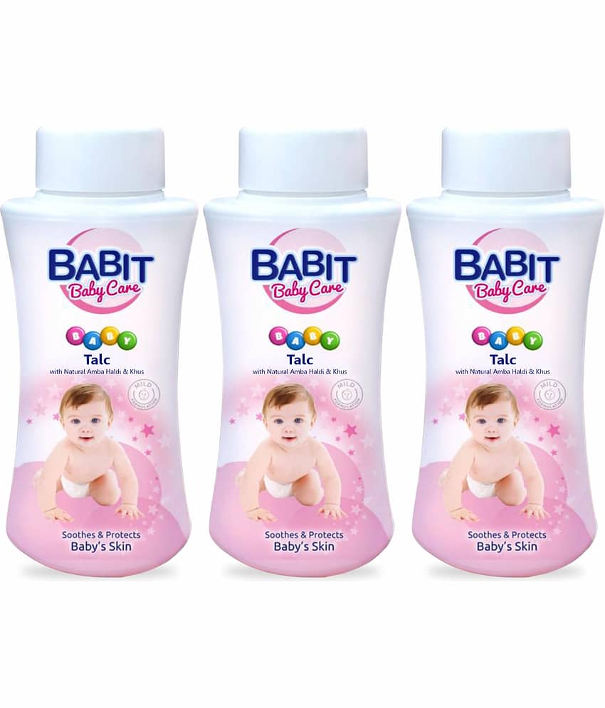 Babit Baby Powder Ideal For Newborn & kids Enriched with Khus and Amba Haldi 100g ( Pack of 3 )