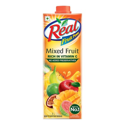 Dabur Real Fruit Power Mixed Fruit Juice, No Added Preservatives, 1L