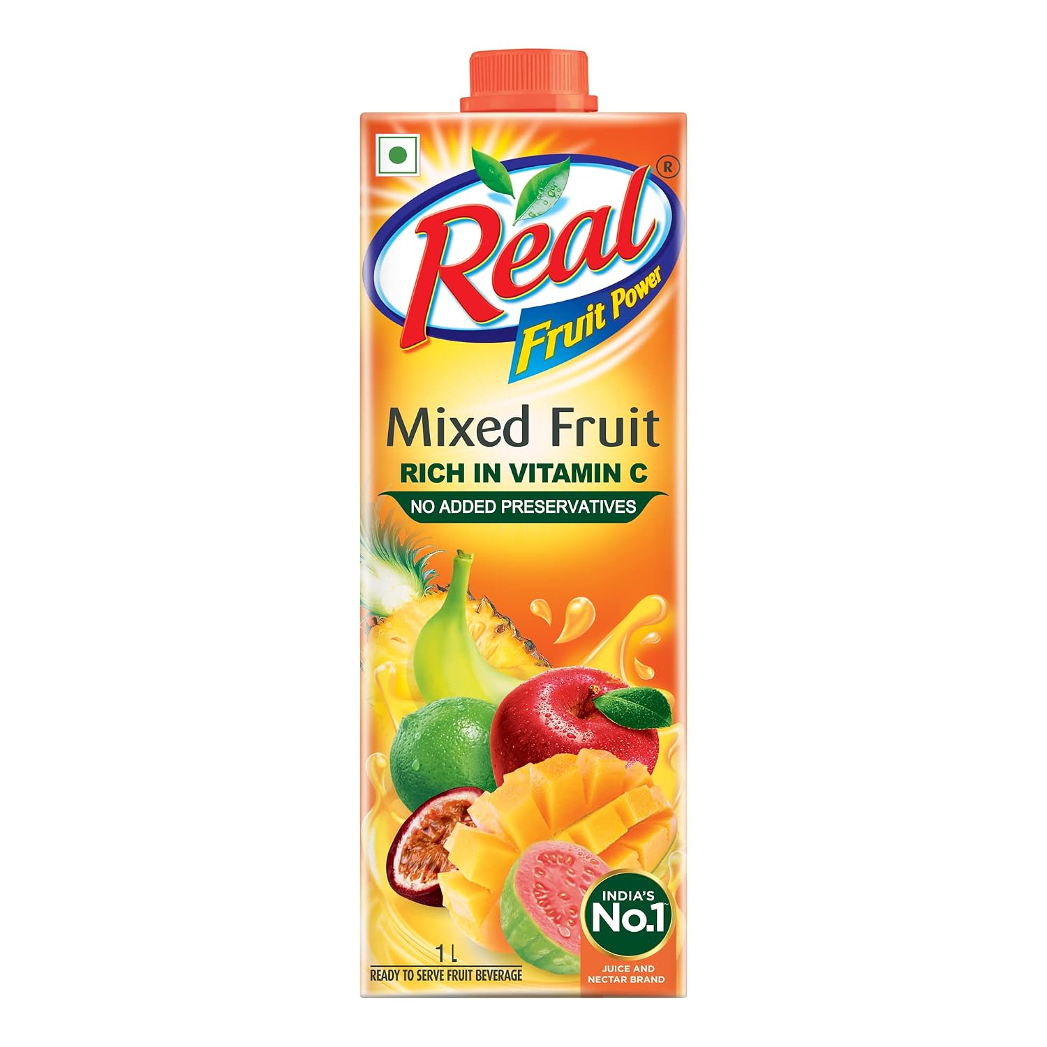 Dabur Real Fruit Power Mixed Fruit Juice, No Added Preservatives, 1L