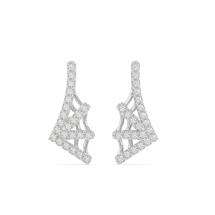 Zirconia web spread stud earring set