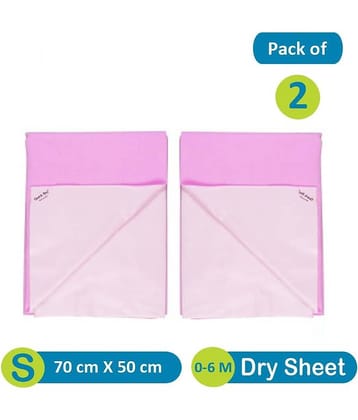 Quick Dry Plain Waterproof sheet Small Pink-Set of 2 Rubber Sheet