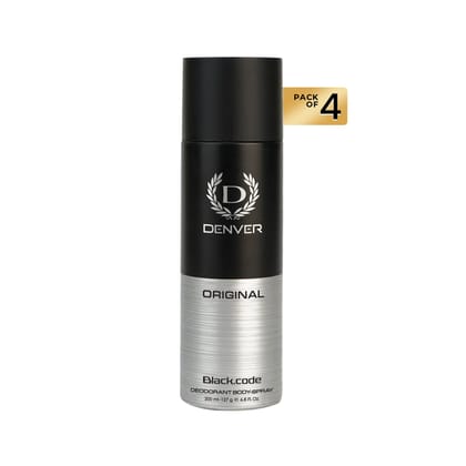 Denver Black Code Original Deos 200ml Pack Of 4