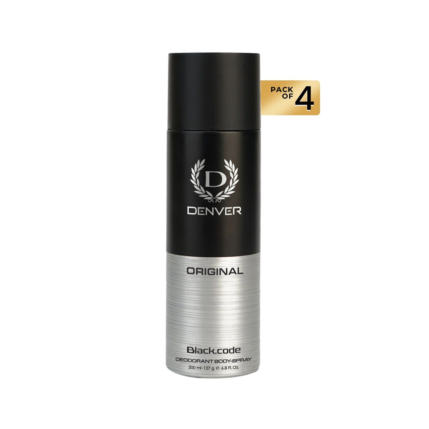 Denver Black Code Original Deos 200ml Pack Of 4