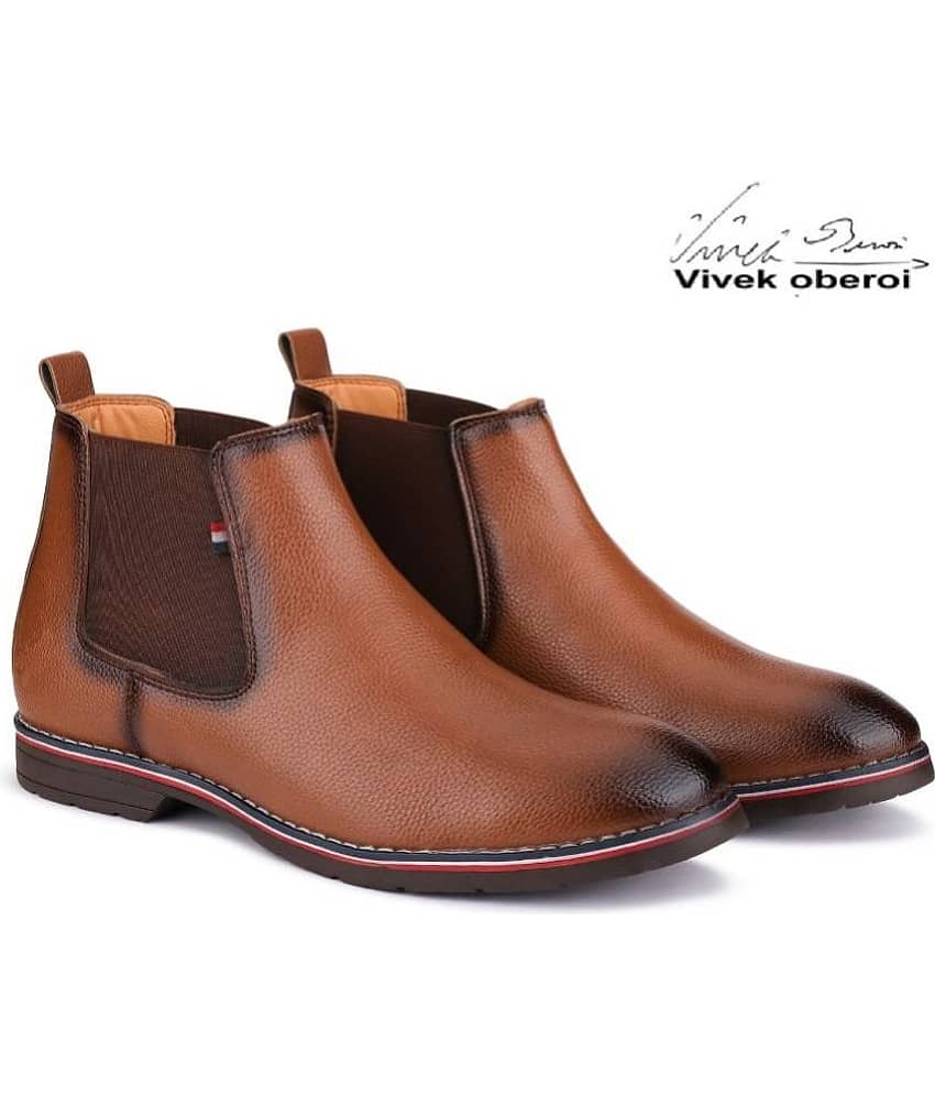Bersache Tan Men's Chelsea Boots