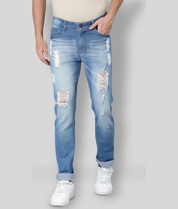 Urbano Fashion - Light Blue Cotton Blend Slim Fit Men's Jeans ( Pack of 1 )