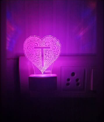 DIONA Night Lamp T Alphabet Night Light Bedroom, Living Room, Kids Room