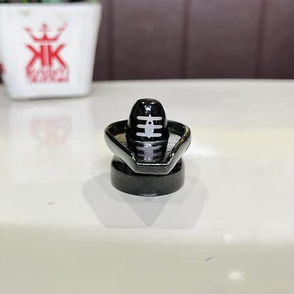 DreamKraft Metal Shivling Idol | 3.5cm Height | 5x3.5x3.5cm | Black