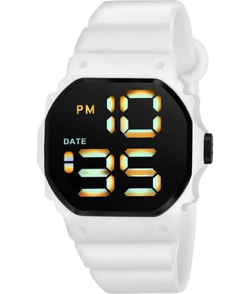 Renaissance Traders - White Silicon Digital Womens Watch