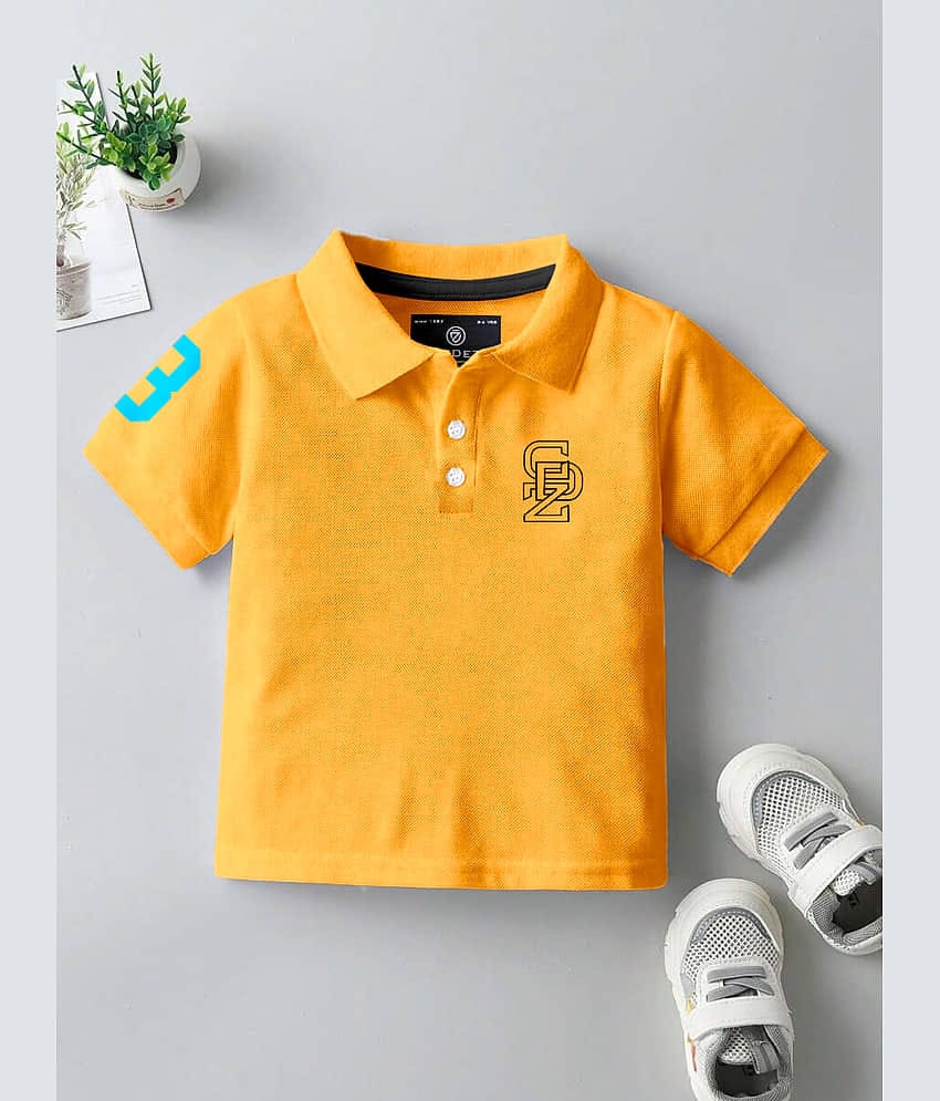 CODEZ Pack of 1 Boys Cotton Blend T-Shirt ( Yellow )