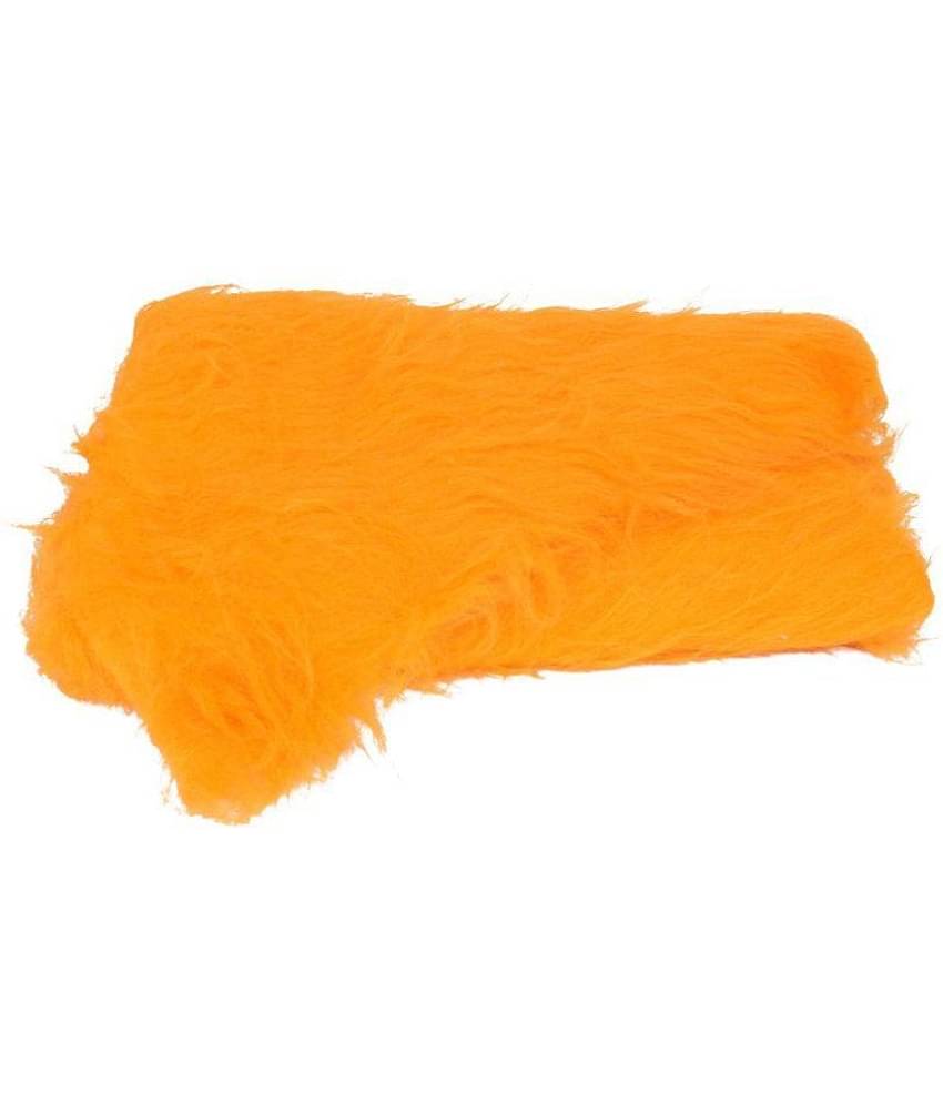 Fur Cloth Golden Yellow Long Hair, Size 38" x 34", 9 Cms Hair Length Used for Dresses, Soft Toys Making, Jackets Etc