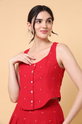 Plum Waistcoat-XS