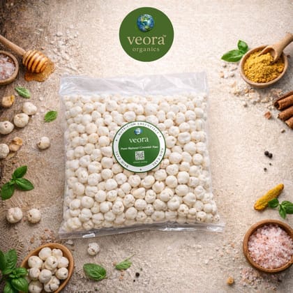 Veora Organics Makhana (Fox Nuts) Combo Pack | Premium A-Grade Natural Phool Makhana | Healthy Roasted Snack | High Protein & Fiber | Gluten-Free Superfood | 200g Each (Pack of 2)
