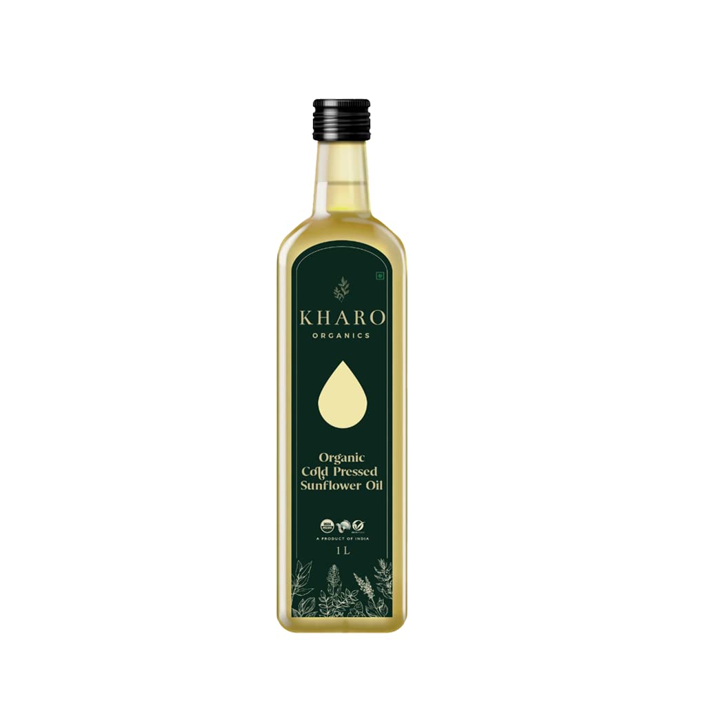 Kharo Organics Cold Pressed Organics Sunflower Oil 1 Ltr