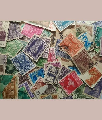 Republic India 50 Used Mixed Postal Stamps Philately Lot,,Collectible Item