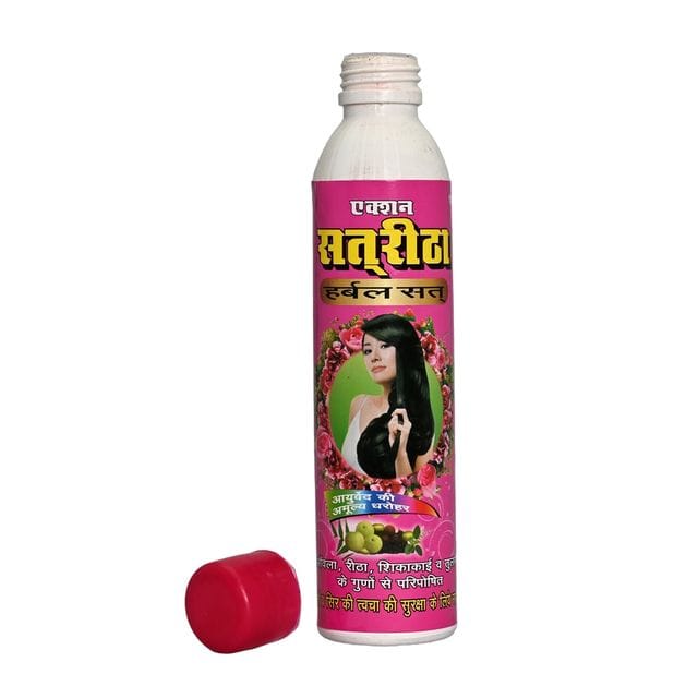 Action Pharma I Action Satreetha Herbal Sat I The invaluable heritage of Ayurveda I Enriched with the benefits of Amla I Reetha I Shikakai I Tulsi I Best for the Protection of hair and Scalp I 150 ML
