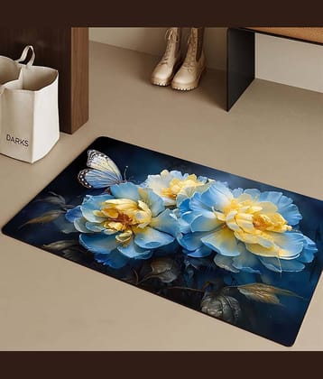 GEEO Set of 1 Anti-skid Rubber Door Mat ( 60 X 40 cm ) Multi