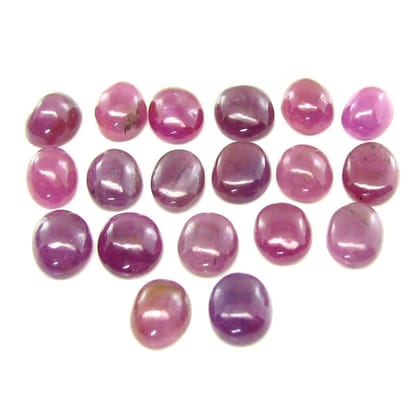 68.6Ct 39pc Lot 7X6mm - 7.8X7mm Natural Ruby Oval Cabochone Gemstones
