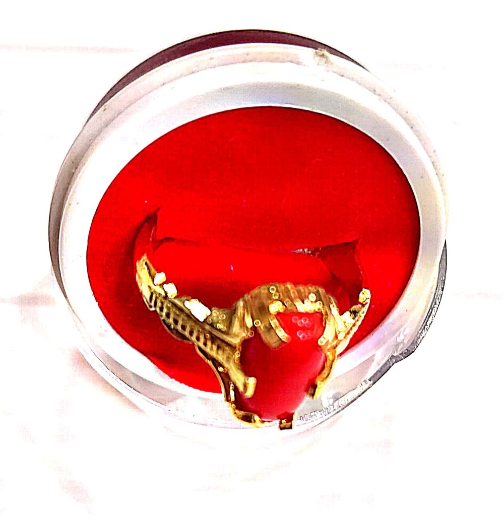 Red Stone Gold Plated Ring