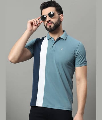 OGEN Pack of 1 Cotton Blend Regular Fit Colorblock Half Sleeves Men's Polo T Shirt ( Maroon )