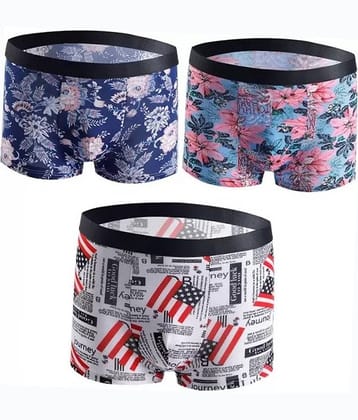 Cavenders Pack of 3 Nylon Trunks For Men's ( Multicolor )