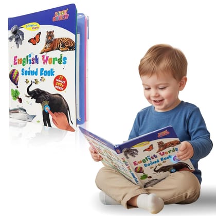 Novelty English Words Sound Book for Kids, 13 Themes, 300+ Words, Interactive Audio Learning, Ages 2+
