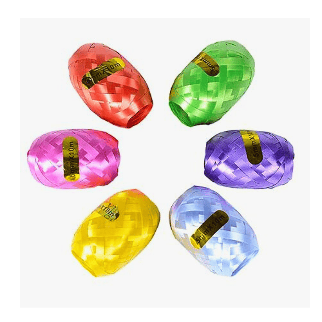 Multicolor Metallic Curling Ribbons for Balloon Tying - 6PC - Party and Festive Needs | Buy online on ZillyBuy