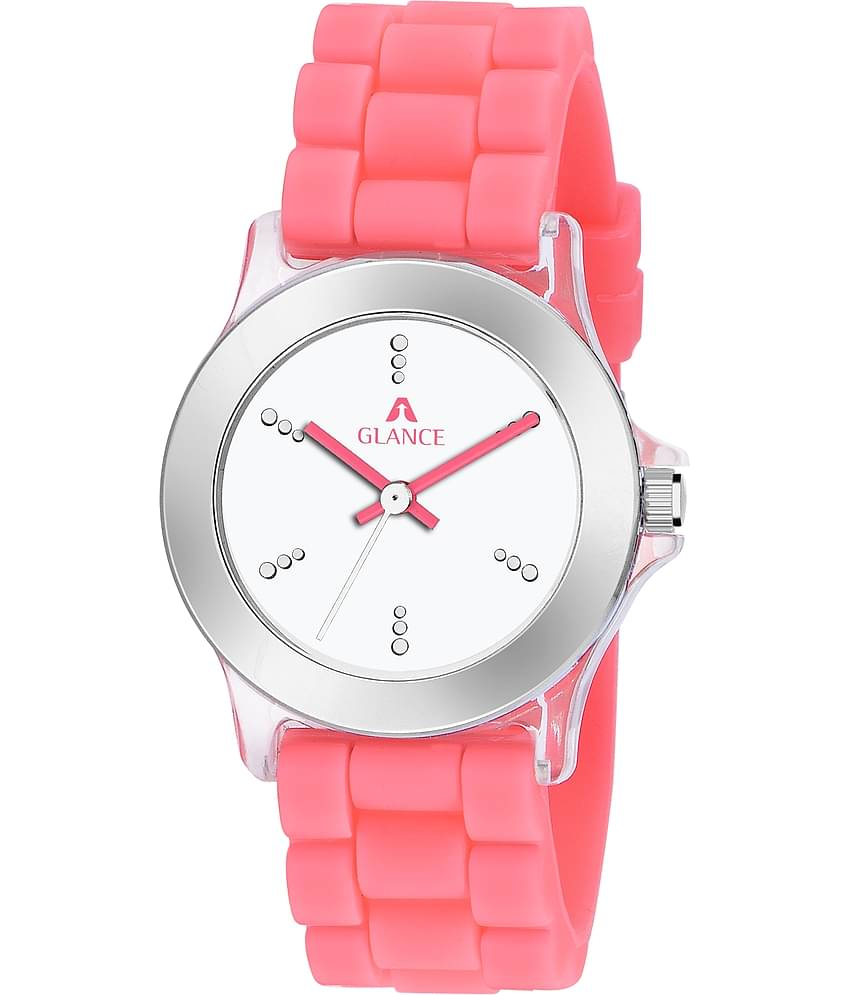 Aglance - Pink Silicon Analog Womens Watch