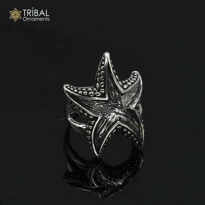 925 sterling silver star design stylish ring men's Jewelry sr784-21 OR 9.5