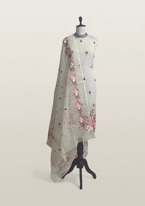 Kota Doria Dress Material Fuchsia Pink Floral Buti Kota Doria Dress Material Fuchsia Pink Floral Buti