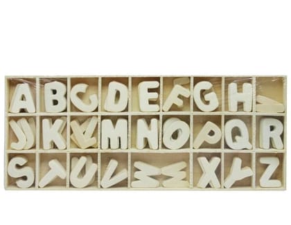 Big Wooden Alphabets Set (5 Pcs Each) Letters for Nameplates and other purpose