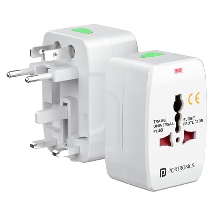 Portronics Juicemate Go Universal Travel Adapter with 6A AC Socket Output,Universal AC Socket, All in One International Travel Fast Charging Adapter,Suitable for 180+ Countries Portronics Juicemate Go Universal Travel Adapter with 6A AC Socket Output,Universal AC Socket, All in One International Travel Fast Charging Adapter,Suitable for 180+ Countries