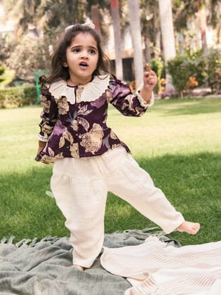 Baby Collar Lavina Top Bottom set-0-3 months