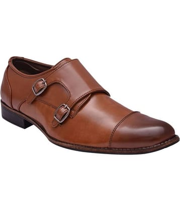 Sir Corbett - Tan Men's Monk Strap Formal Shoes