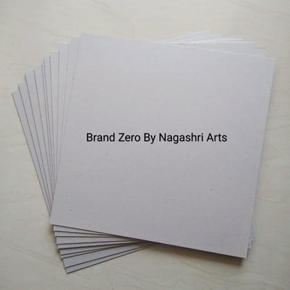 Brand Zero 900 Gsm Gray Chip Board - 12 By 12 Inches Pack of 10 -  Gray Color