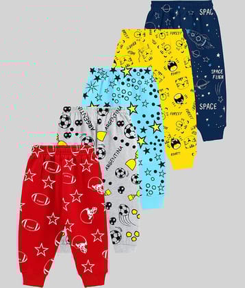 Kuchipoo Pack of 5 Baby Boys Cotton Blend Pyjama ( Multi Color )