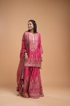 Fuchsia Color Sharara-XS