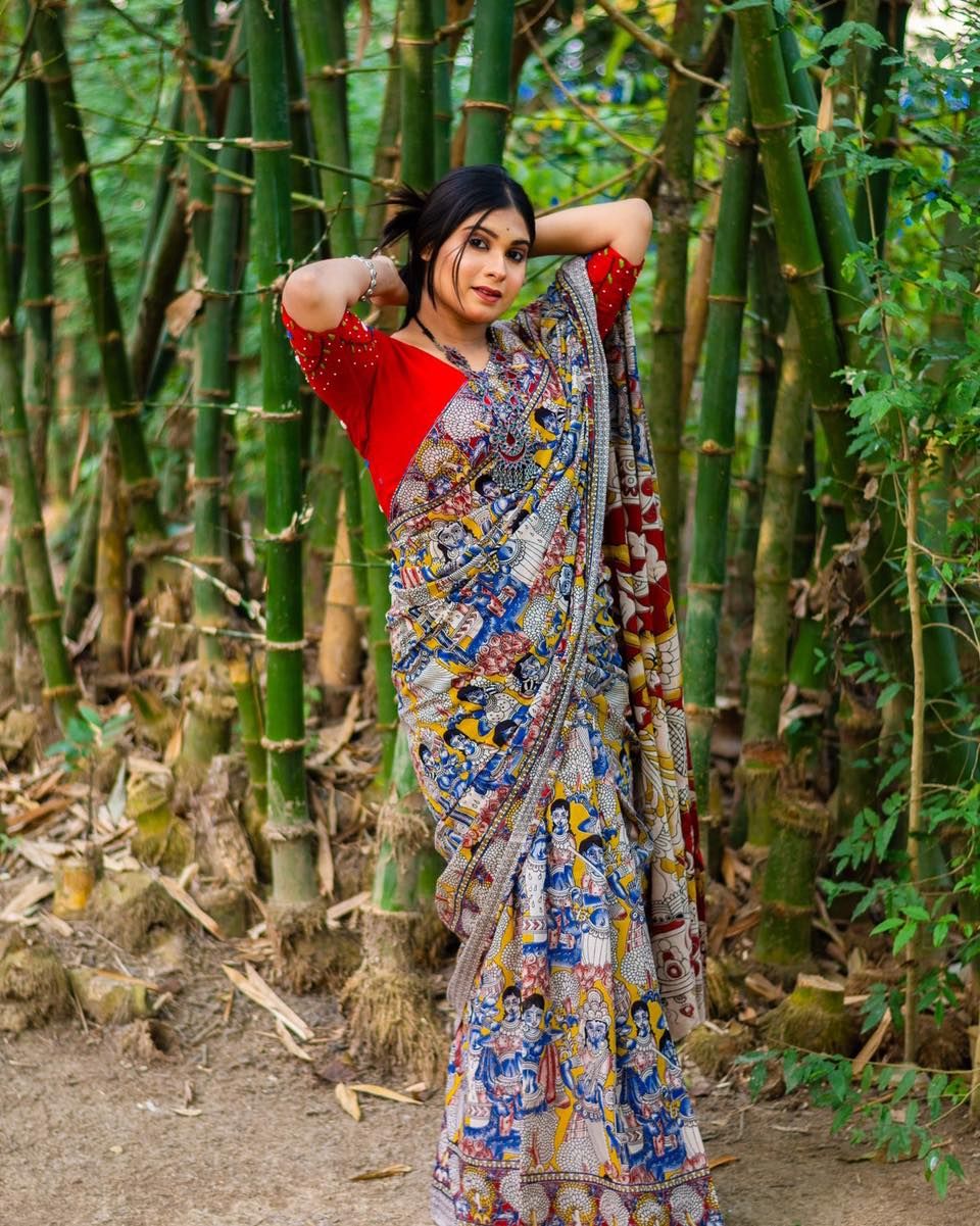 Kahini Kalamkari Saree