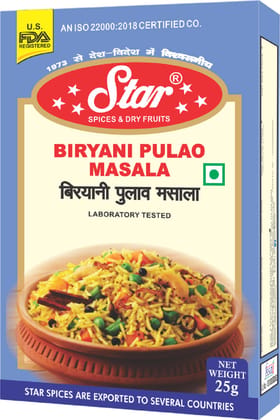 Star Spices Biryani Pulao Masala, 250 gm
