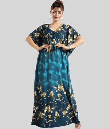 Gutthi Off White Satin Women's Nightwear Nighty & Night Gowns ( Pack of 1 )