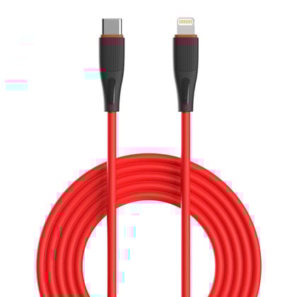 Portronics Silklink 20W Type-C to 8 Pin Fast charging Cable for Lightning Devices,Premium Silicon Cable