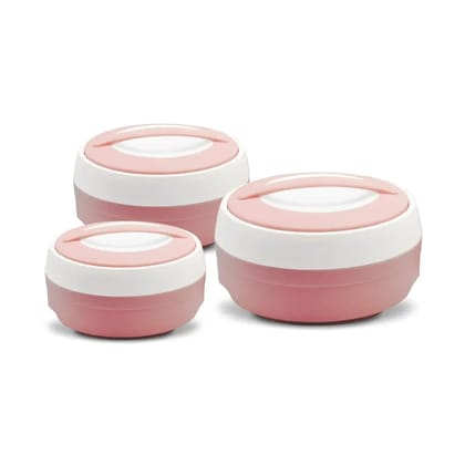 Asian Cosmos Insulated Casserole | Set of 3 Pcs Pink
